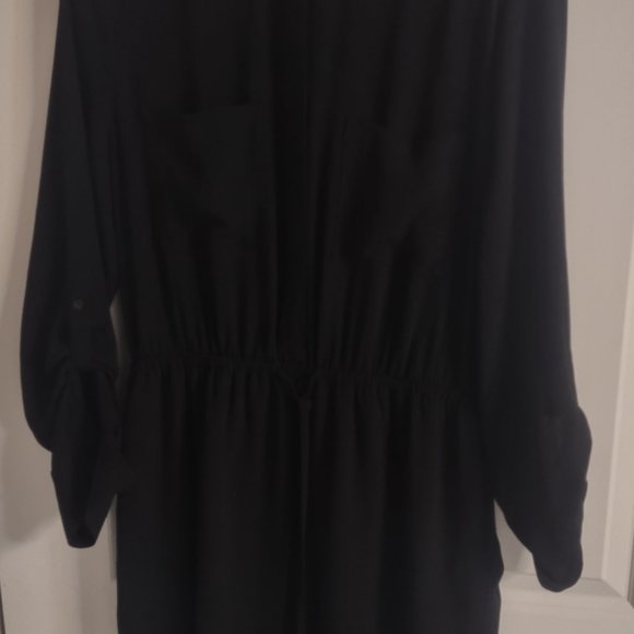 Apt. 9 Black Crepe Shirt Dress with pockets - Picture 7 of 7